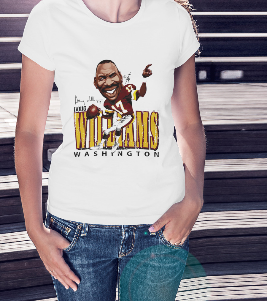 Doug Williams Washington Redskins Bruce Stark Collection Caricature Series 17 Football T-Shirt