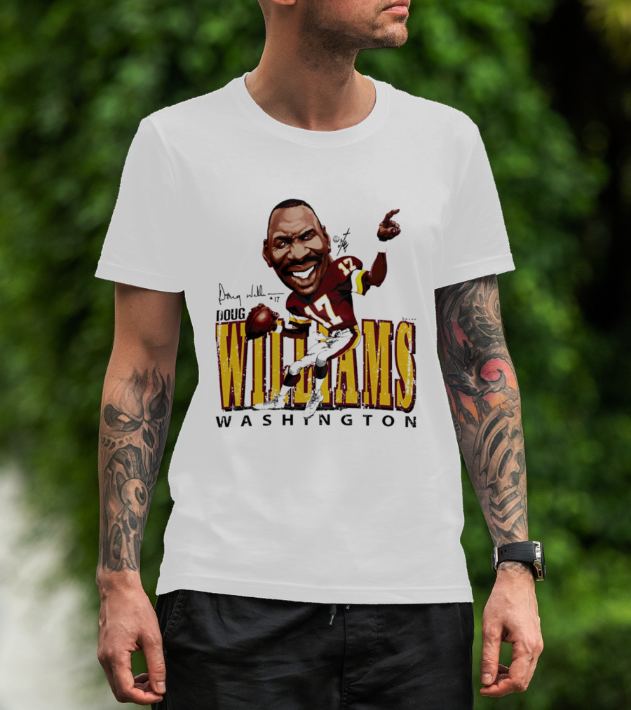 Doug Williams Washington Redskins Bruce Stark Collection Caricature Series 17 Football T-Shirt