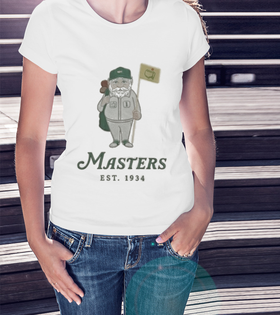 Masters Golf Gnome Est 1934 Augusta Flag T-Shirt