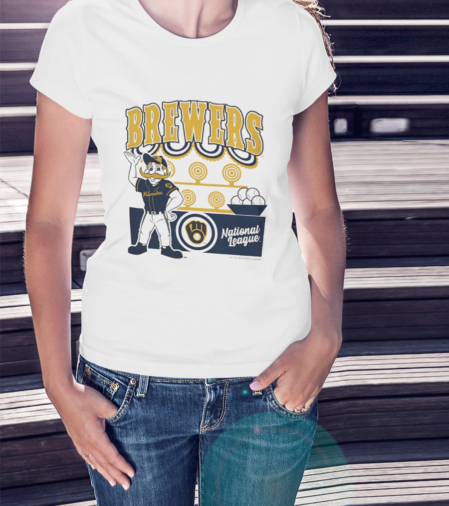 Milwaukee Brewers National League 2026 Step Back Up T-Shirt