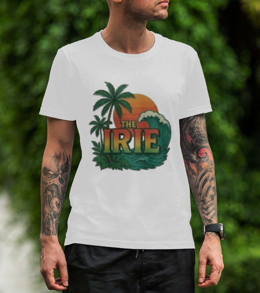 Tropical Palm Trees Sunset Wave Irie T-Shirt