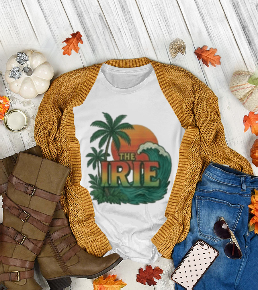 Tropical Palm Trees Sunset Wave Irie T-Shirt