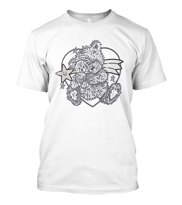 We Begin With Nothing We Leave With Nothing So What Is There To Worry About Teddy Heart Star Banner T-Shirt