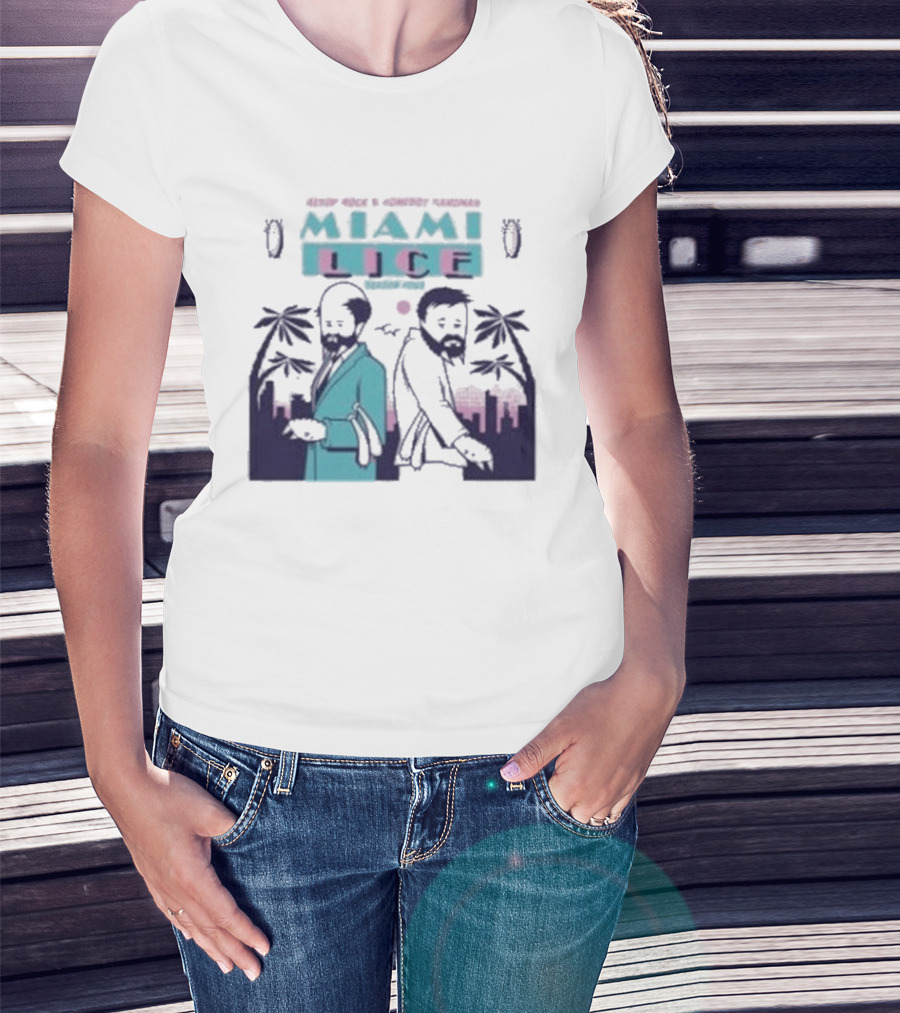 Aesop Rock Homeboy Sandman Miami Lice Retro Palm Trees 80s T-Shirt