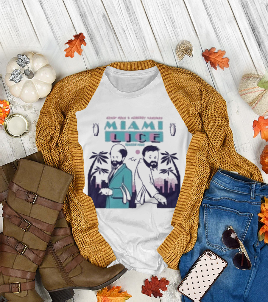 Aesop Rock Homeboy Sandman Miami Lice Retro Palm Trees 80s T-Shirt