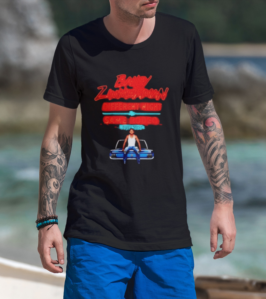 Bailey Zimmerman Different Night Same Rodeo Tour 2026 T-Shirt