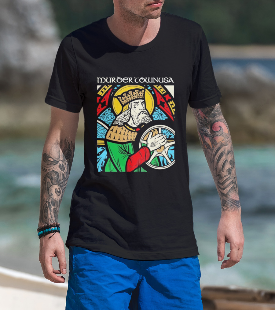 Murder Town Usa Biker Boru King Icon Medieval T-Shirt