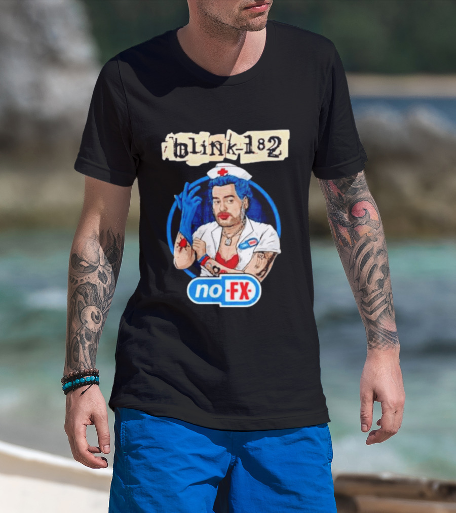Blink 182 NoFX Collaboration San Diego Nurse T-Shirt