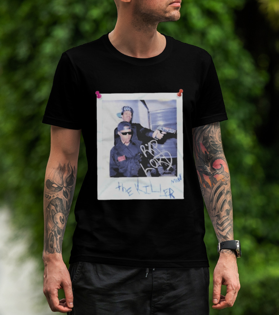 Three 6 Mafia RIP Lord The Killer MIN With Graffiti Style Polaroid T-Shirt