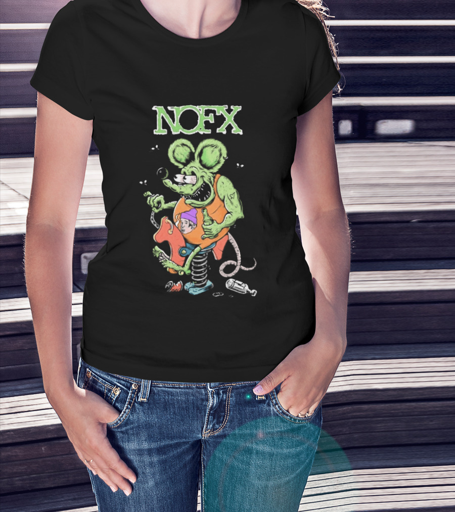 NOFX 40 Years Rat Fink Spring Loaded Cartoon T-Shirt