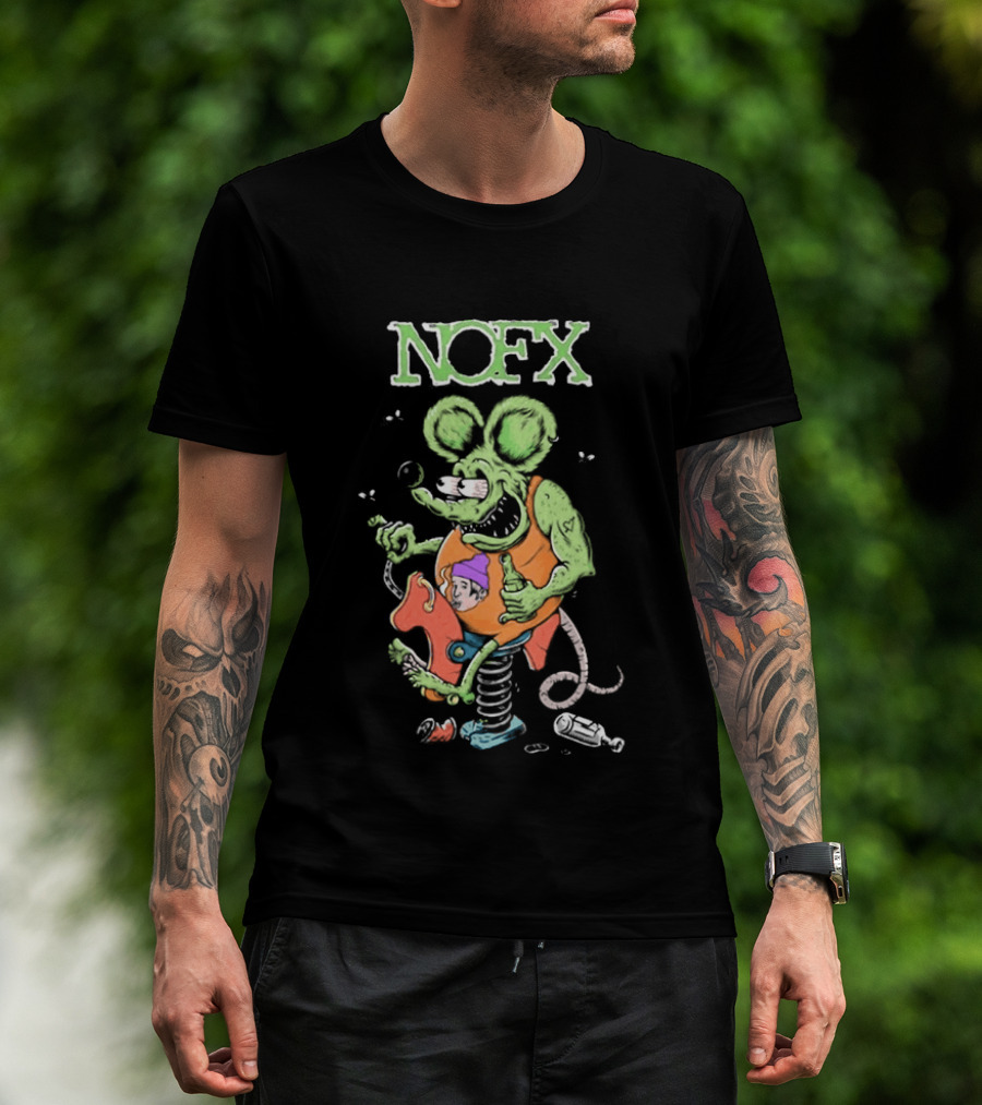 NOFX 40 Years Rat Fink Spring Loaded Cartoon T-Shirt
