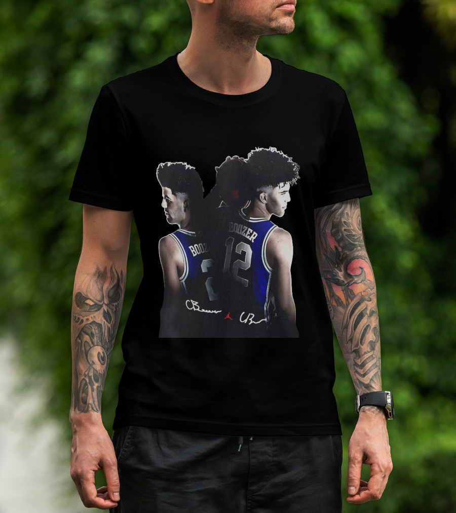 Cayden Boozer Cameron Boozer Duke Blue Devils Basketball Numbers 2 12 T-Shirt