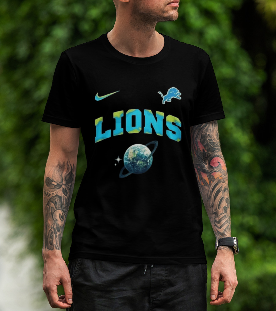 Detroit Lions Earth Day 2026 Nike Planetary T-Shirt