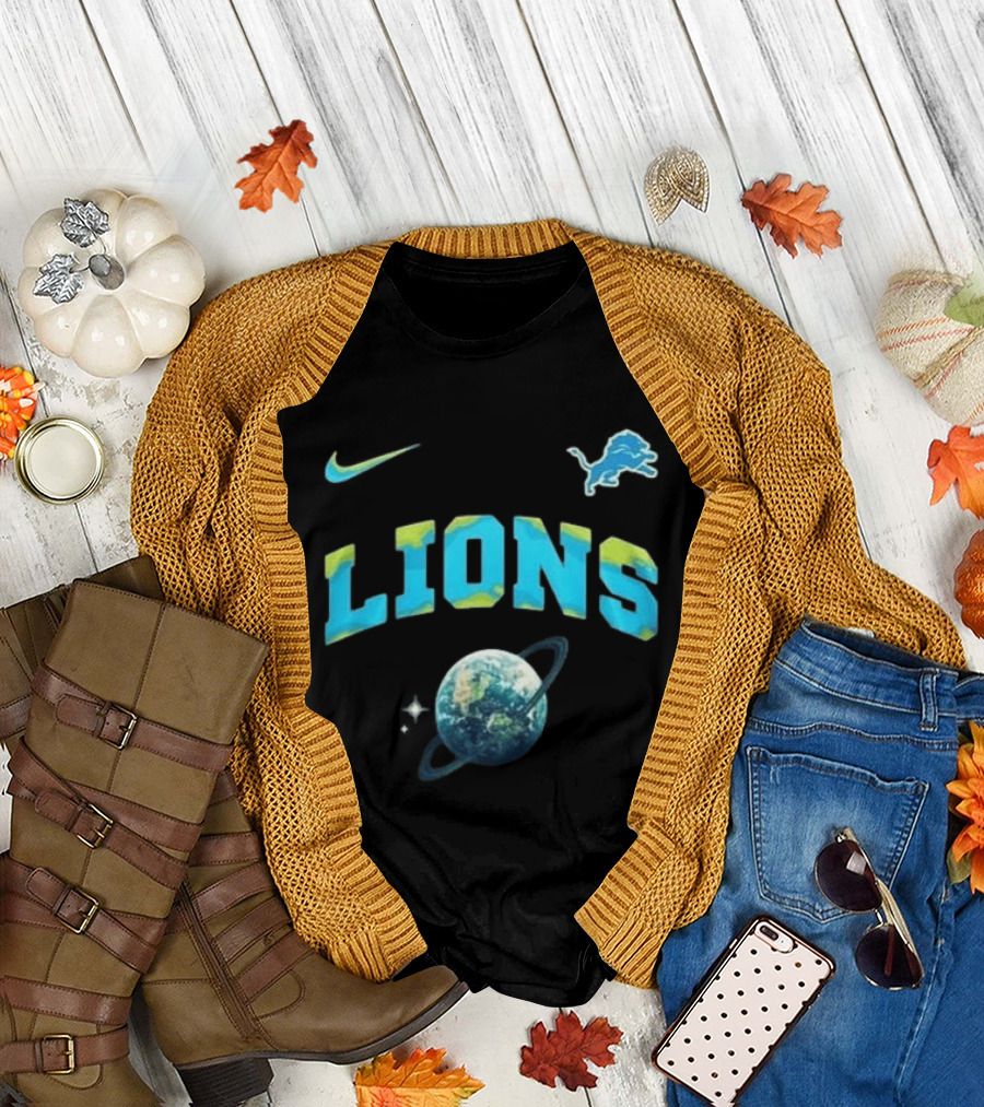 Detroit Lions Earth Day 2026 Nike Planetary T-Shirt