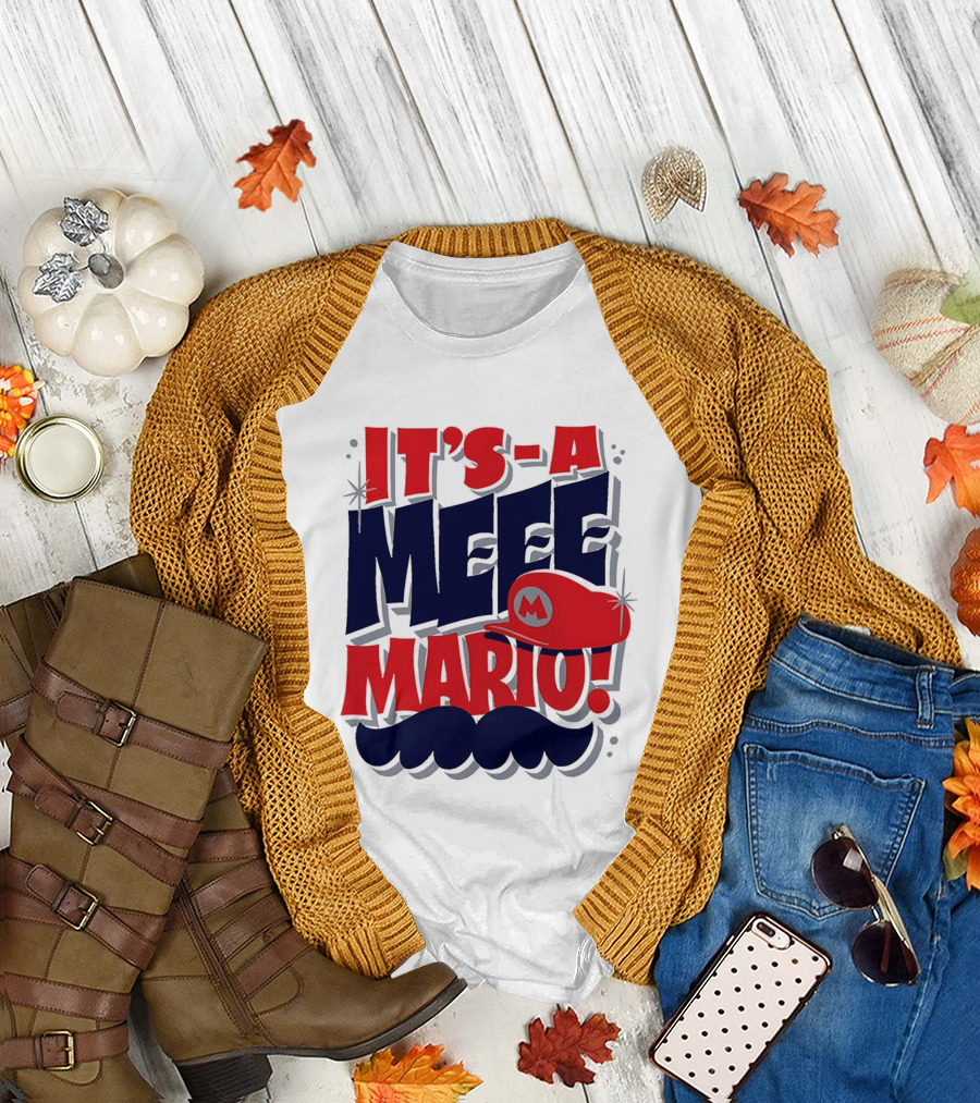 It's A Meee Mario M Moustache Cap T-Shirt