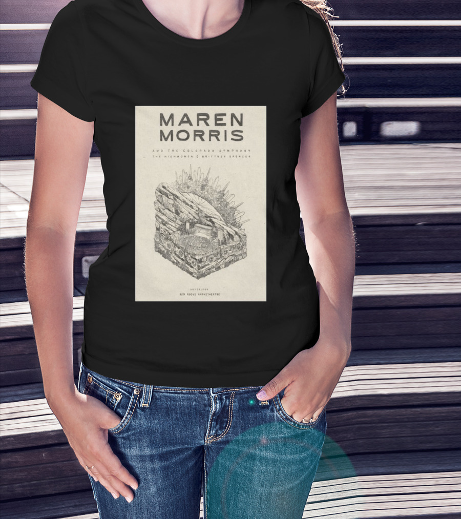 Maren Morris Red Rocks Amphitheatre July 19 2026 With Colorado Symphony The Highwomen Brittney Spencer T-Shirt