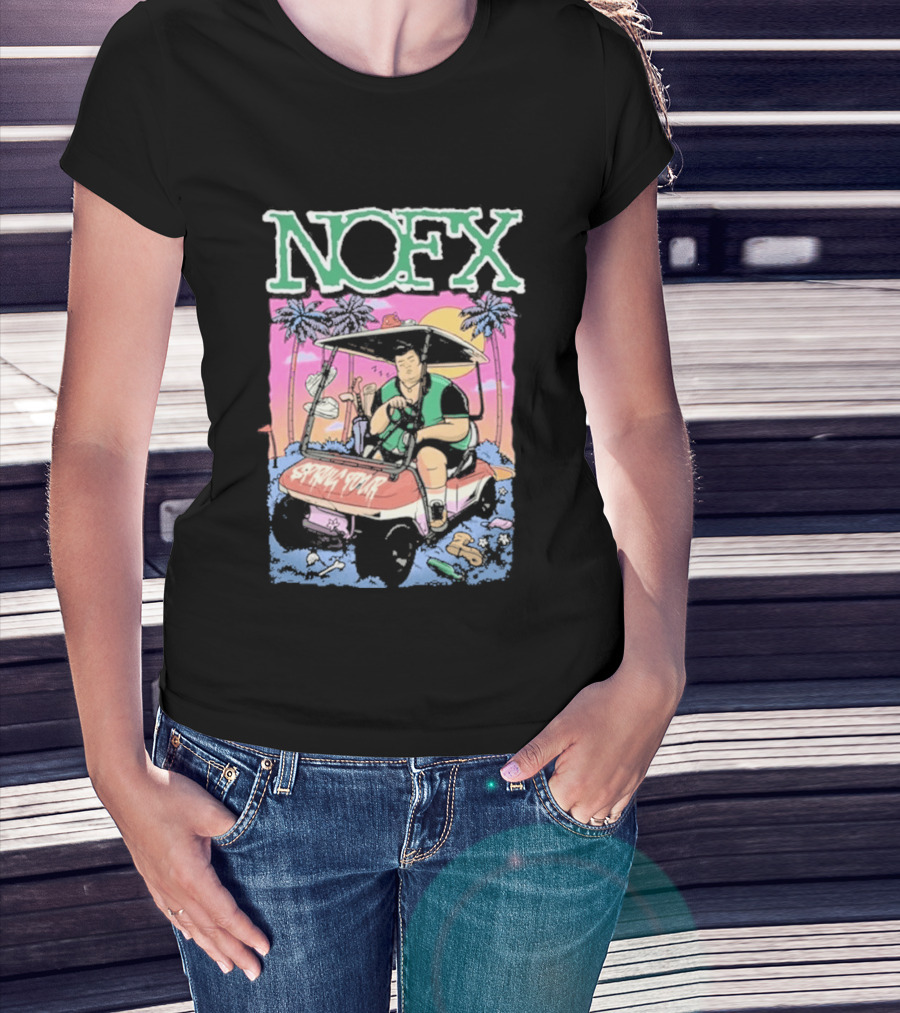 NOFX Mattersville Country Club Punk Rock Album Art Style Golf Cart Scene T-Shirt