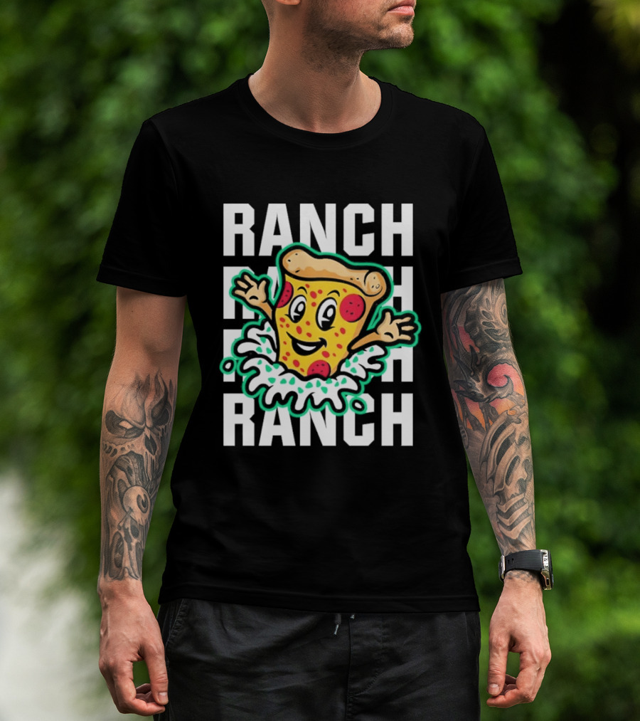 Tulsa Ranch Dippers Pizza With Ranch Splash T-Shirt