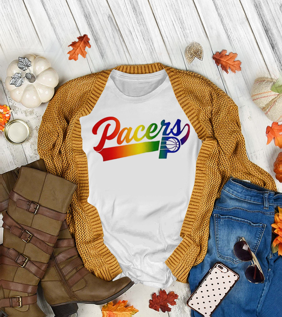 Indiana Pacers Pride Rainbow Game Night T-Shirt