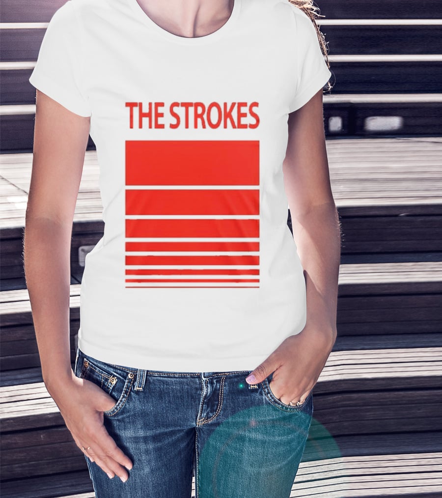 The Strokes 2026 Tour San Francisco Bold Red Stripes T-Shirt