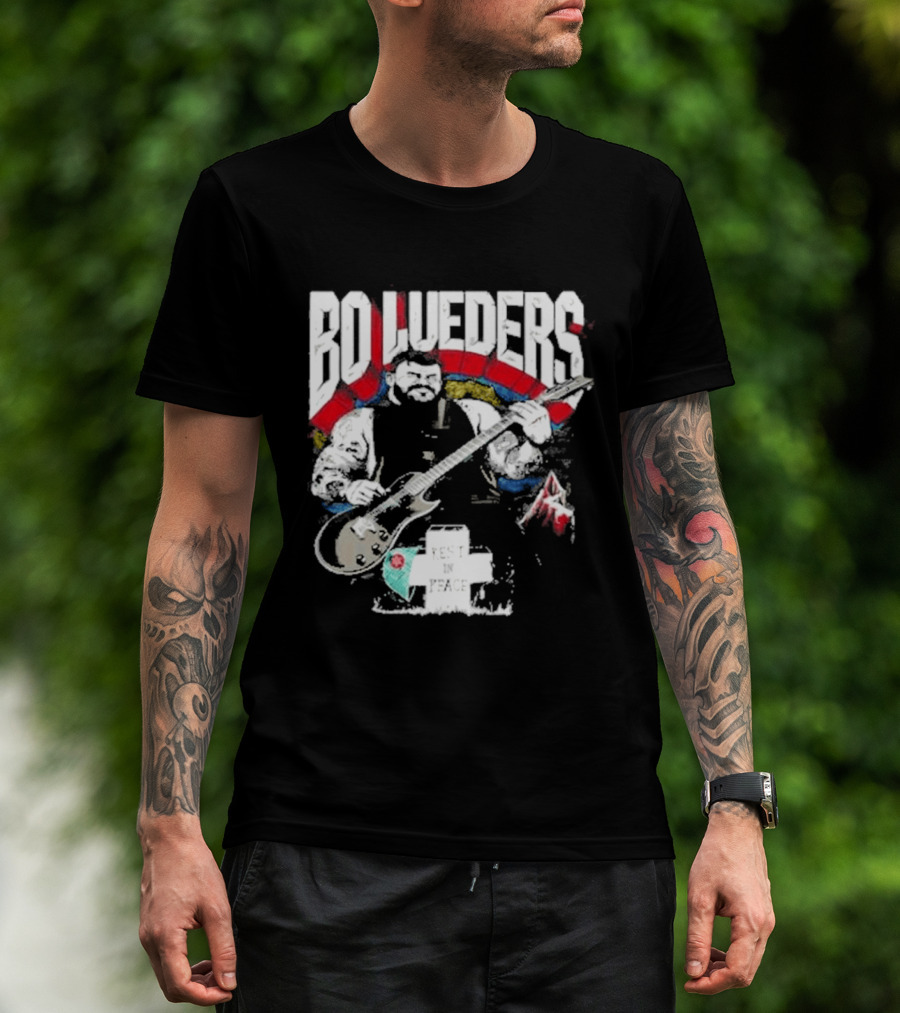 Bo Lueders Guitar Tribute Edgemen Rest In Peace T-Shirt