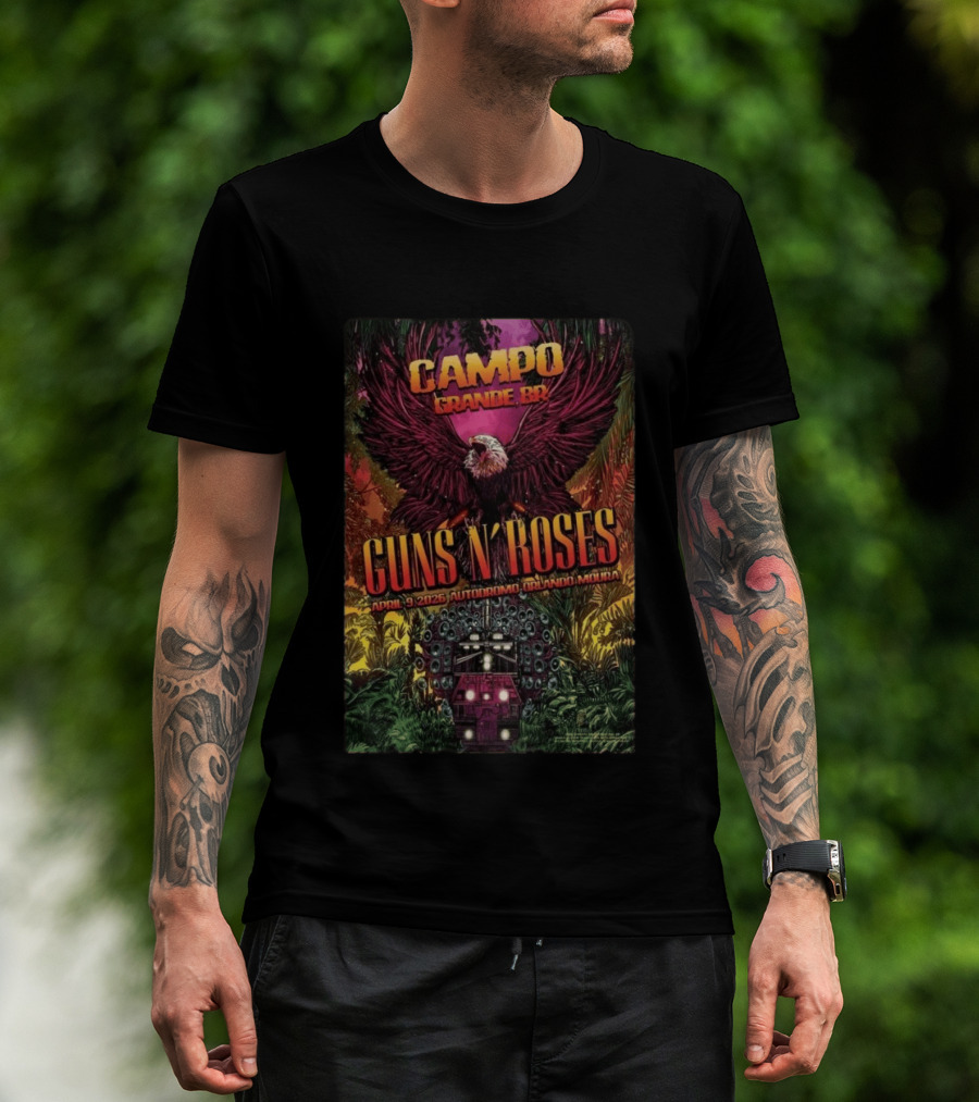 Campo Grande BR Guns N' Roses April 9 2026 Autodromo Orlando Moura Eagle Jungle T-Shirt