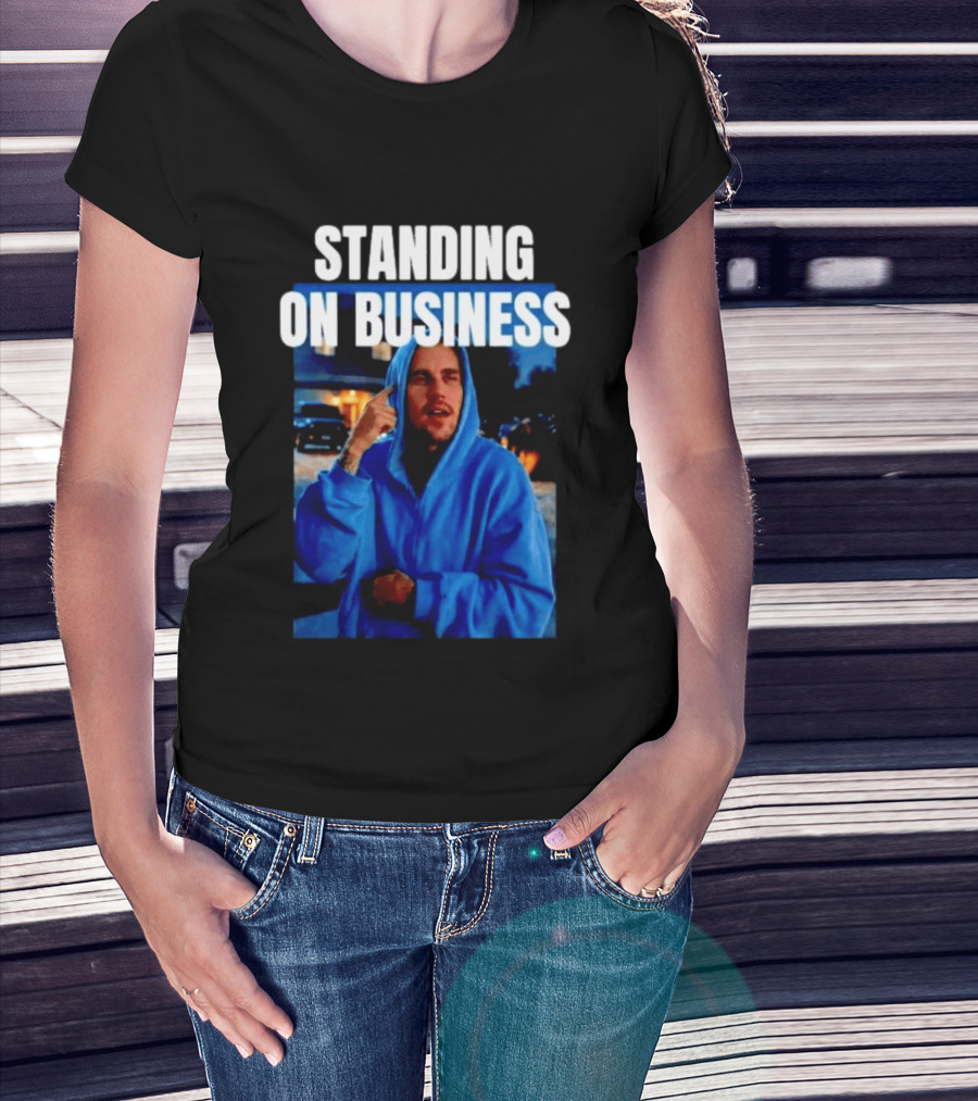 Standing On Business Blue Image T-Shirt