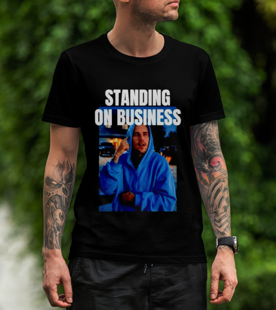 Standing On Business Blue Image T-Shirt
