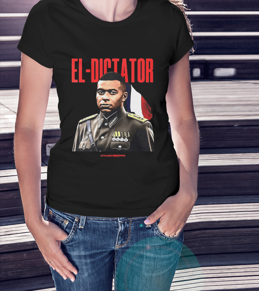Kylian Mbappé El Dictator Military Uniform French Flag T-Shirt
