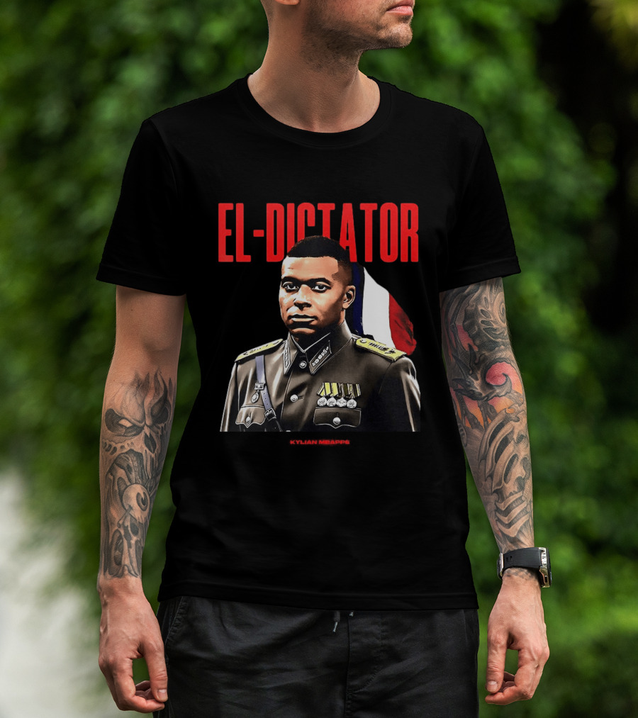 Kylian Mbappé El Dictator Military Uniform French Flag T-Shirt