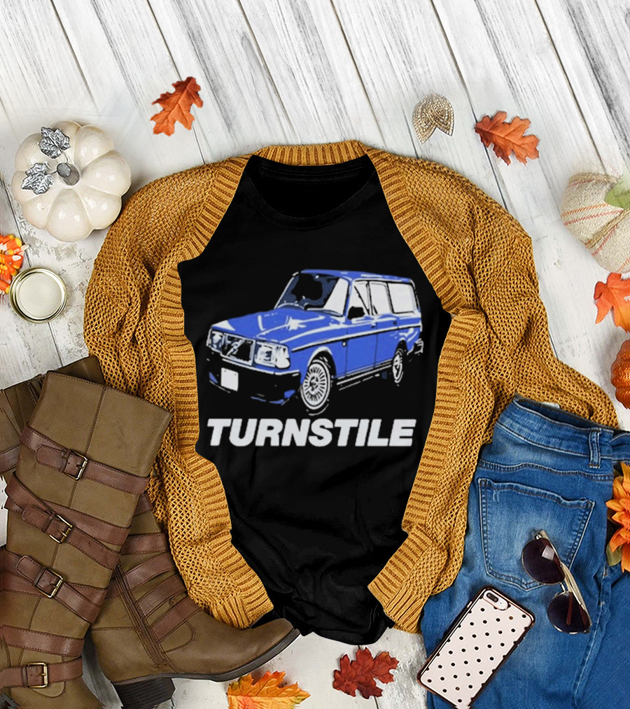 Turnstile Oversized Blue Car T-Shirt