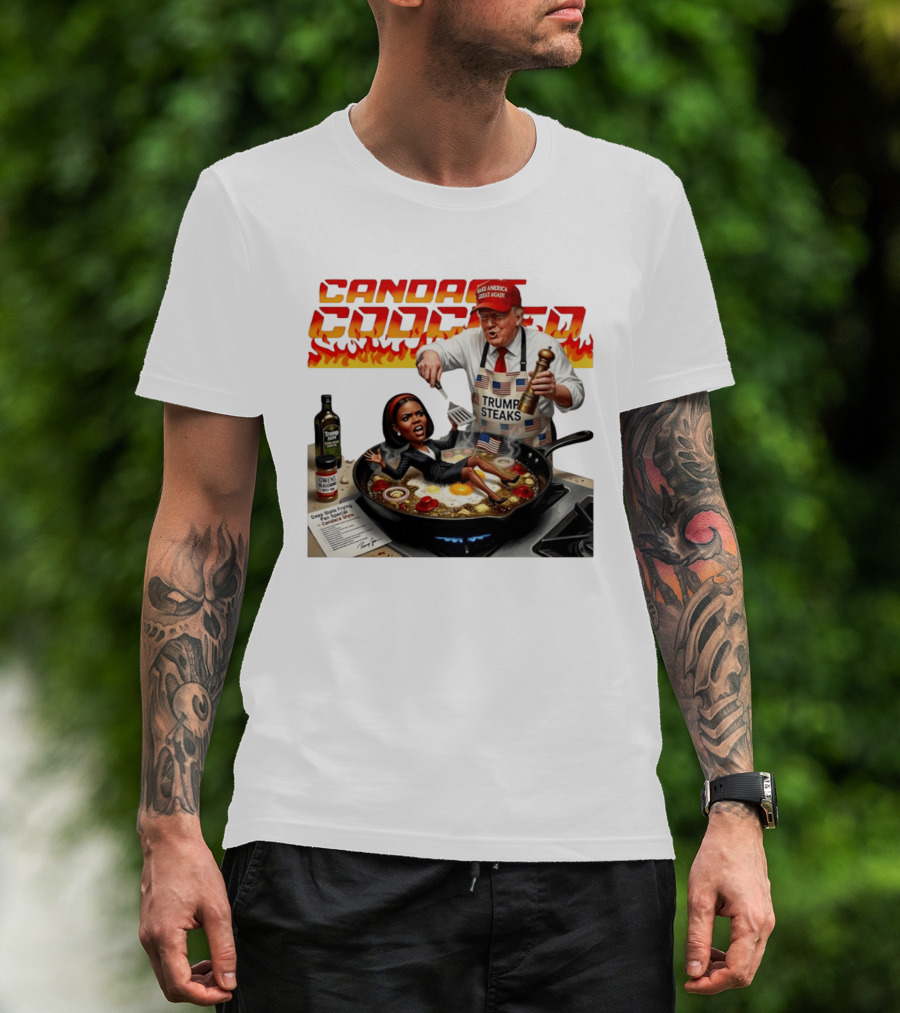 Candace Cooked Meme Trump Steaks Frying Pan Comedy T-Shirt