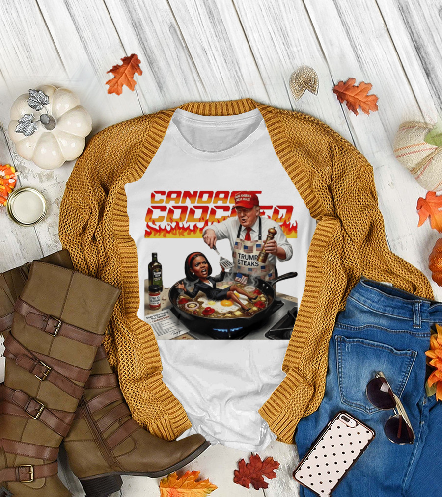 Candace Cooked Meme Trump Steaks Frying Pan Comedy T-Shirt