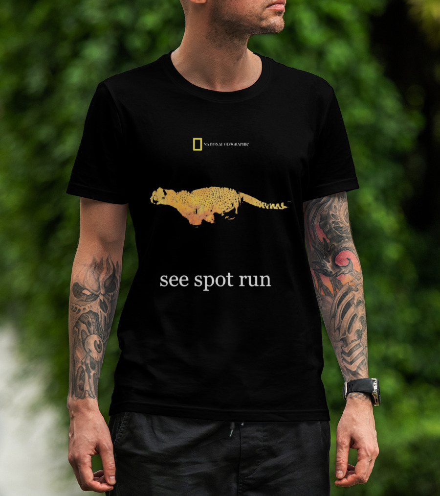 National Geographic See Spot Run Cheetah 2000s T-Shirt