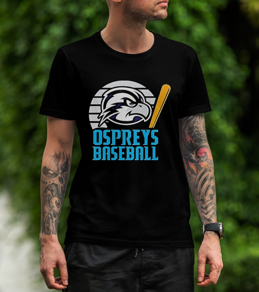 North Florida Ospreys Baseball Team Logo With Bat T-Shirt
