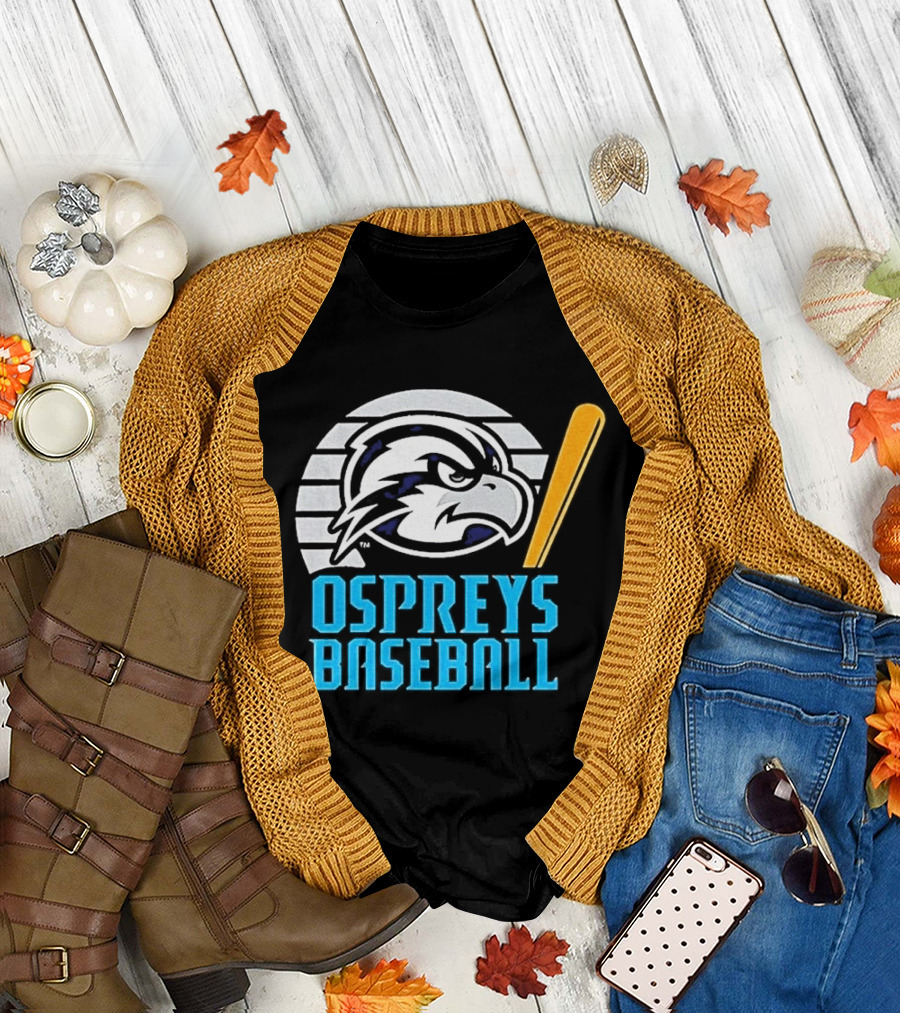 North Florida Ospreys Baseball Team Logo with Bat T-Shirt