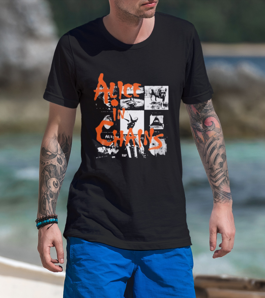 Alice In Chains Grunge Band Album Artwork Compilation T-Shirt