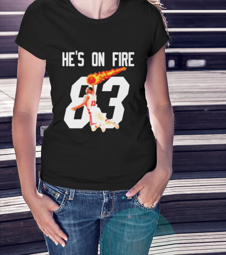 Bam Adebayo 83 Points He's On Fire Dunk Basketball T-Shirt