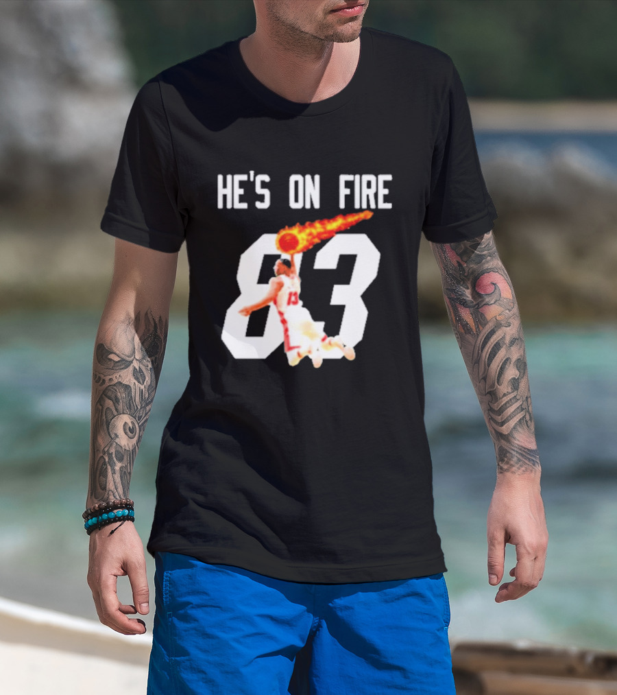 Bam Adebayo 83 Points He's On Fire Dunk Basketball T-Shirt