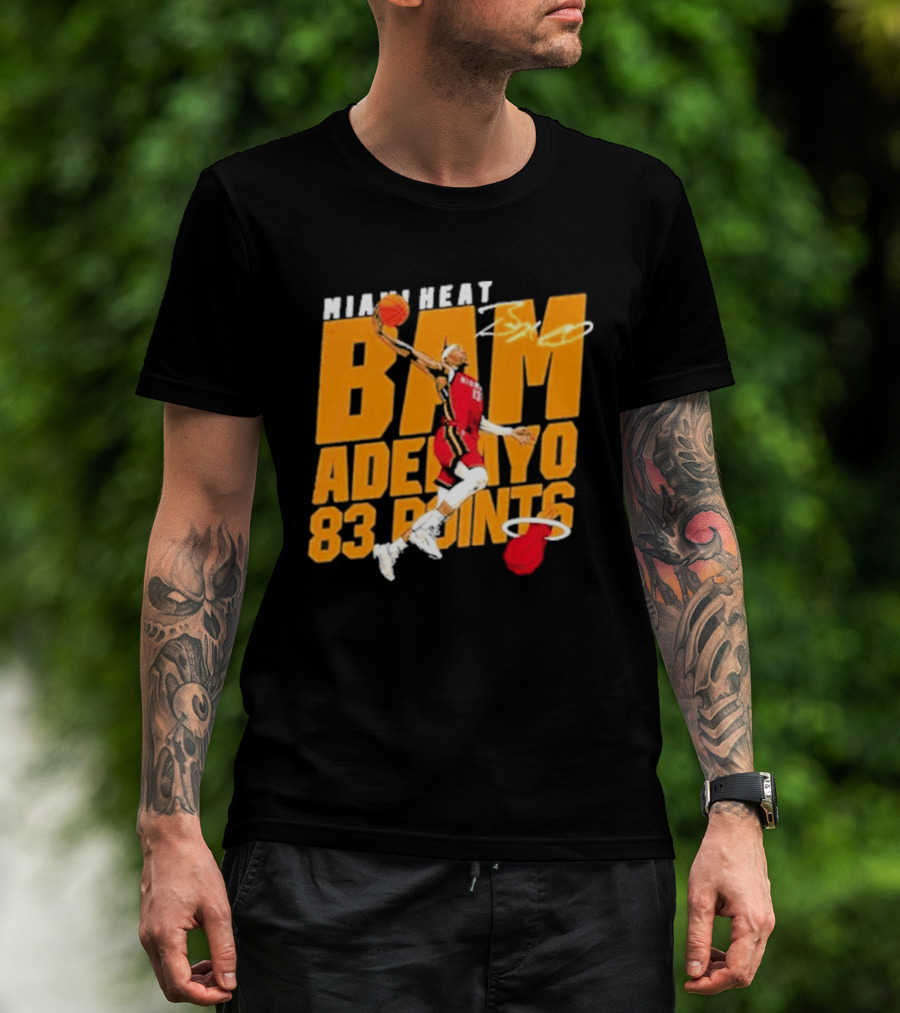 Miami Heat Bam Adebayo Slam Dunk 83 Points T-Shirt
