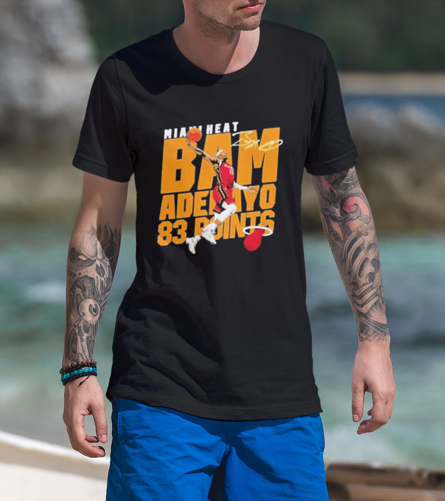 Miami Heat Bam Adebayo Slam Dunk 83 Points T-Shirt