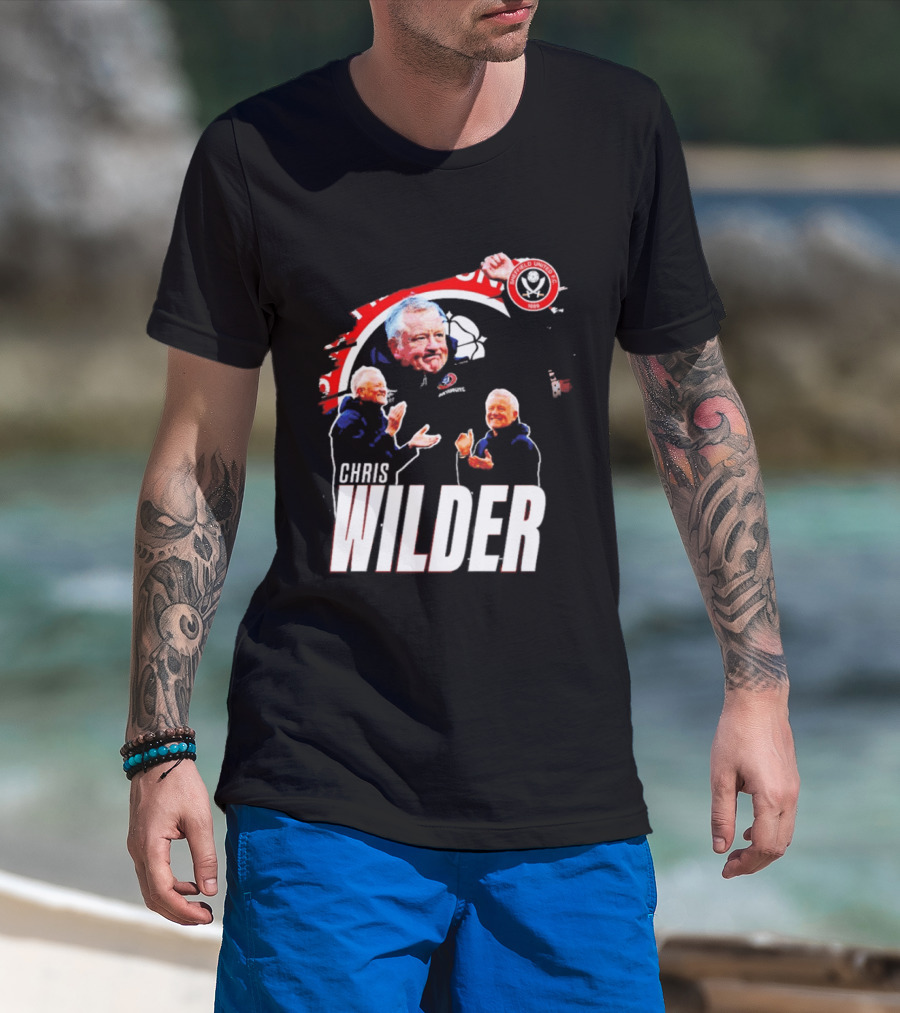 Sheffield United FC Chris Wilder Coach Fan Celebration T-Shirt
