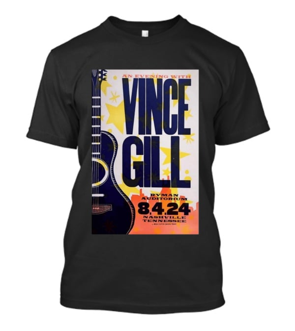An Evening With Vince Gill Ryman Auditorium 8.4.24 Nashville Tennessee T-Shirt