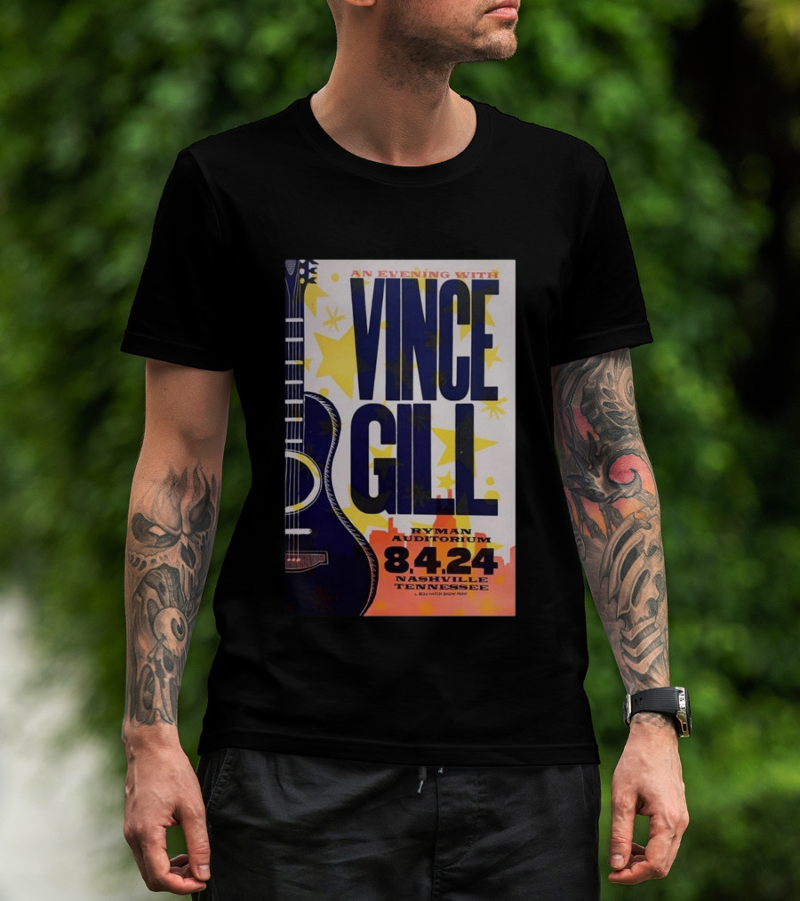 An Evening With Vince Gill Ryman Auditorium 8.4.24 Nashville Tennessee T-Shirt