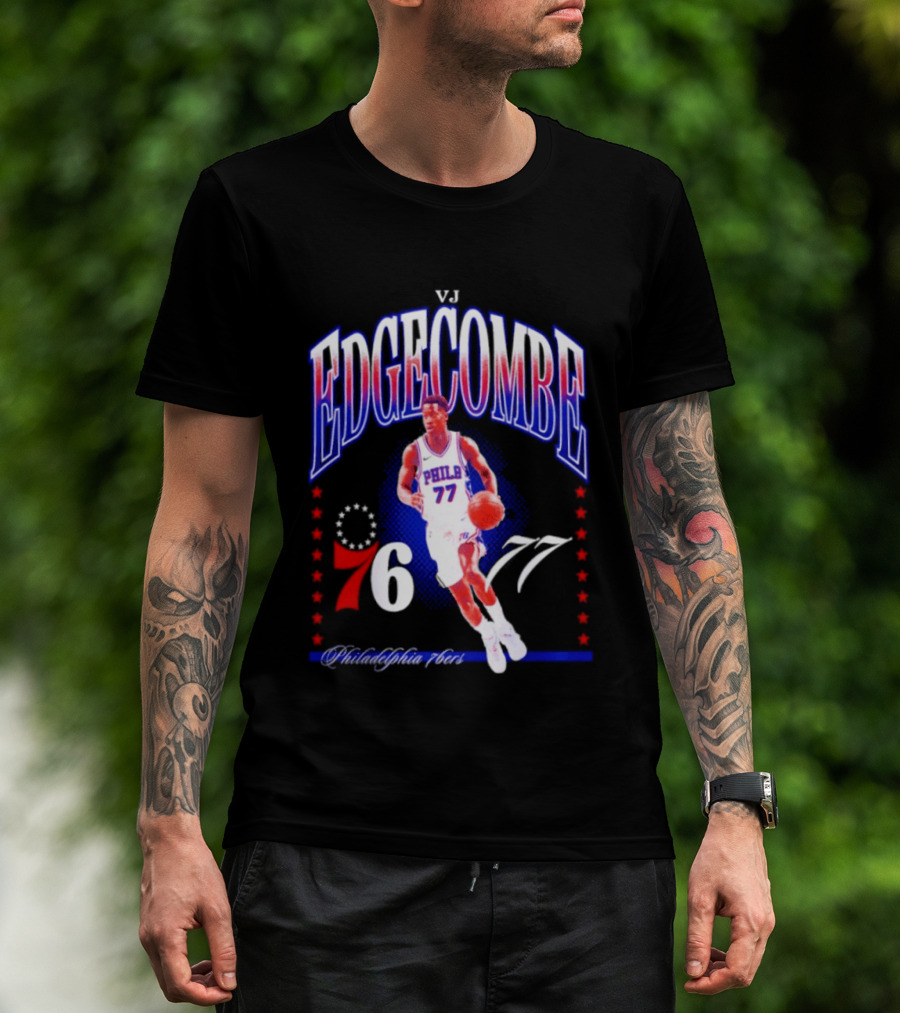 VJ Edgecombe Philadelphia 76ers 77 NBA Hype T-Shirt