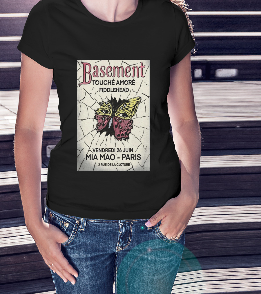 Basement Touche Amore Fiddlehead Mia Mao Paris June 26 Rue De La Cloture T-Shirt