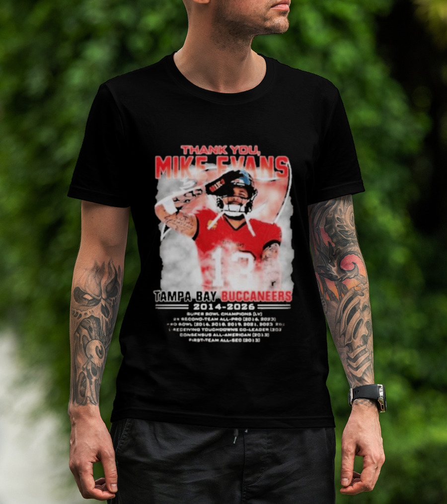 Mike Evans 13 Tampa Bay Buccaneers Thank You 2014 2026 T-Shirt
