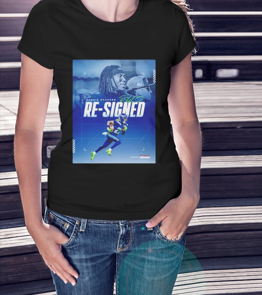 Rashid Shaheed Re Signed Seattle Seahawks NFL Swoosh T-Shirt
