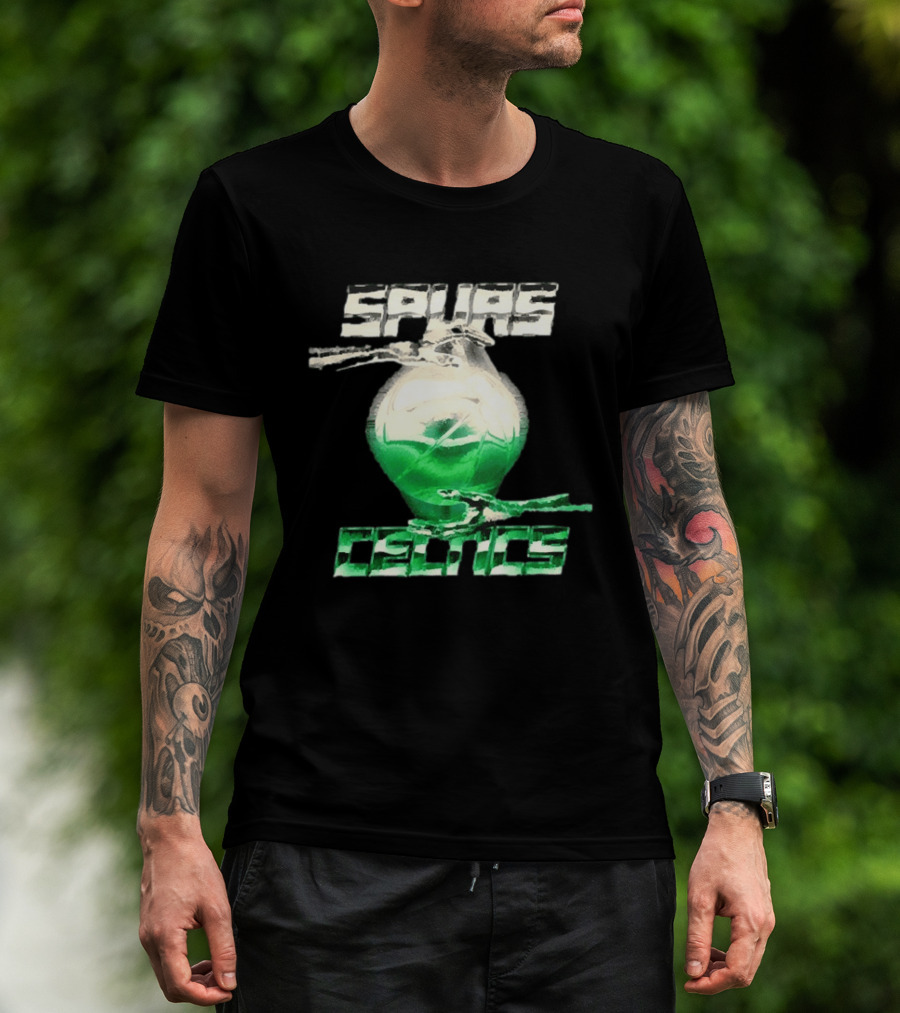 San Antonio Spurs Vs Boston Celtics NBA 2026 Glowing Basketball T-Shirt