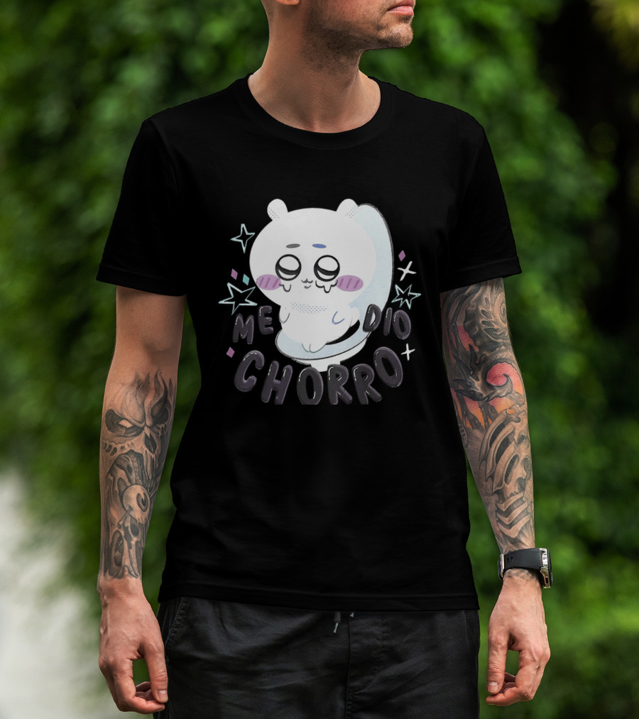 Hachiware Me Dio Chorro Chiikawa Cute Character Expression T-Shirt